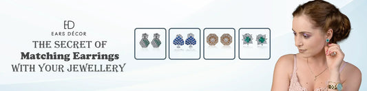 a woman wearing diamond jewellery with stud earrings styled for a matching look