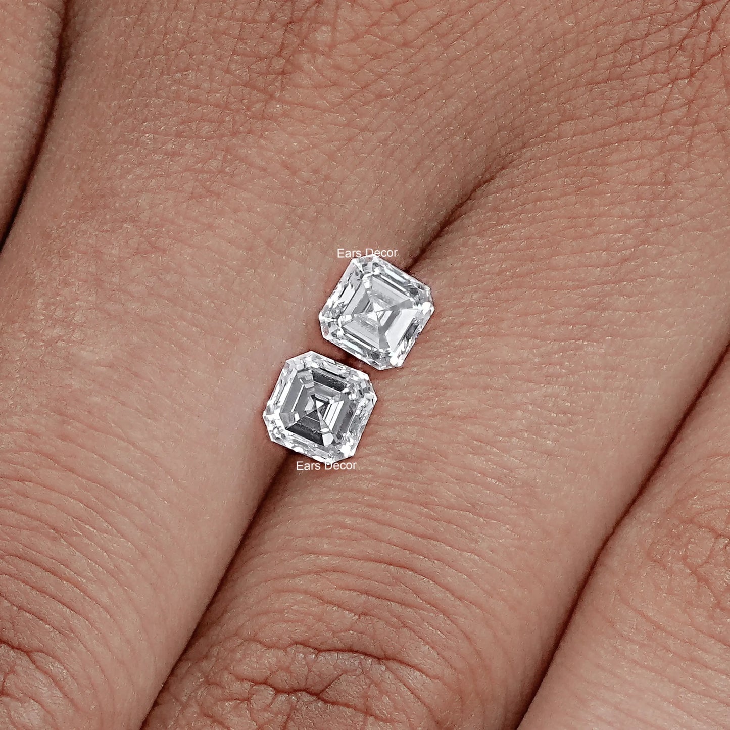 Asscher Cut Lab Grown Diamond Matching Pair