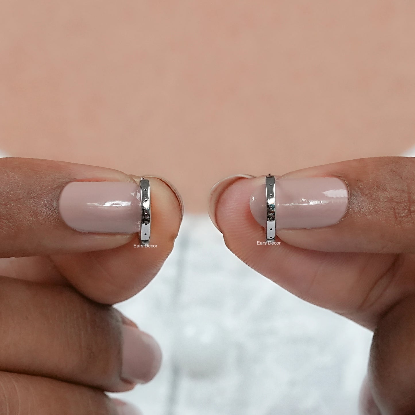 Round Lab Diamond Inside Out Hoop Earrings