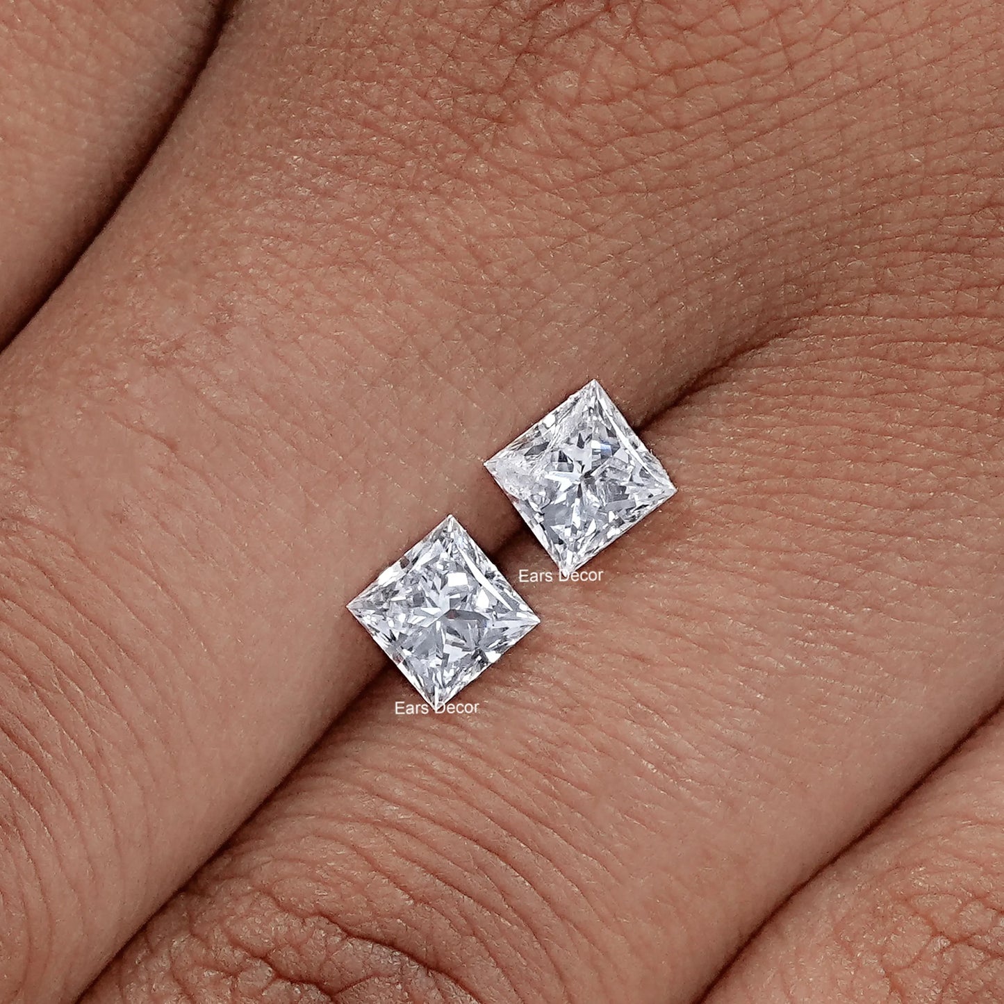 Princess Cut Lab Grown Diamond Pair