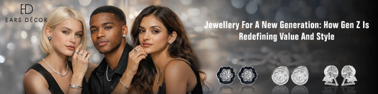 modern gen z jewellery styling with lab-grown diamond stud earrings from ears decor