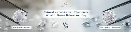 natural and lab grown diamonds side by side explaining key differences before buying