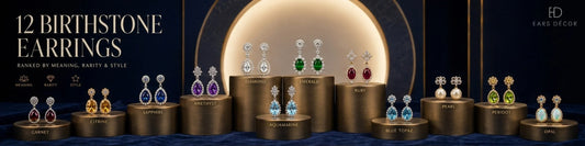 12 birthstone earrings showcasing meaningful gemstone styles