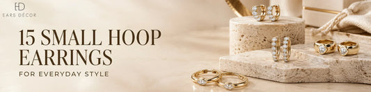 15 Small gold hoop earrings and diamond hoops for everyday wear