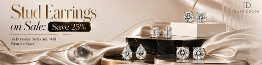 Stud earrings sale save 25% on lab diamond and gemstone stud earrings for everyday wear at Ears Decor