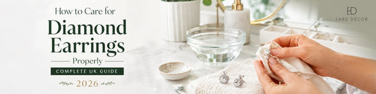 How to care for diamond earrings properly with cleaning guide.