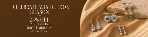 Celebrate Wimbledon Sale 2026 with 25% off lab diamond drop and dangle earrings at Ears Decor.
