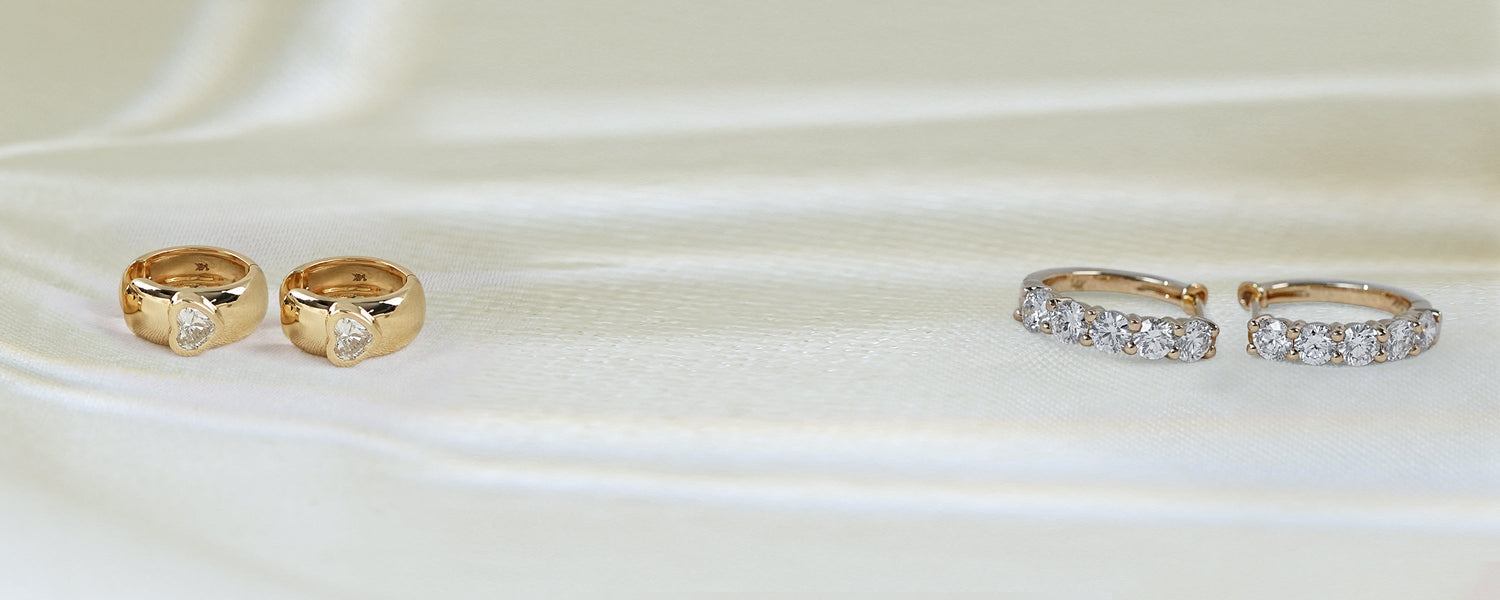 Lab Diamond Hoop Earrings