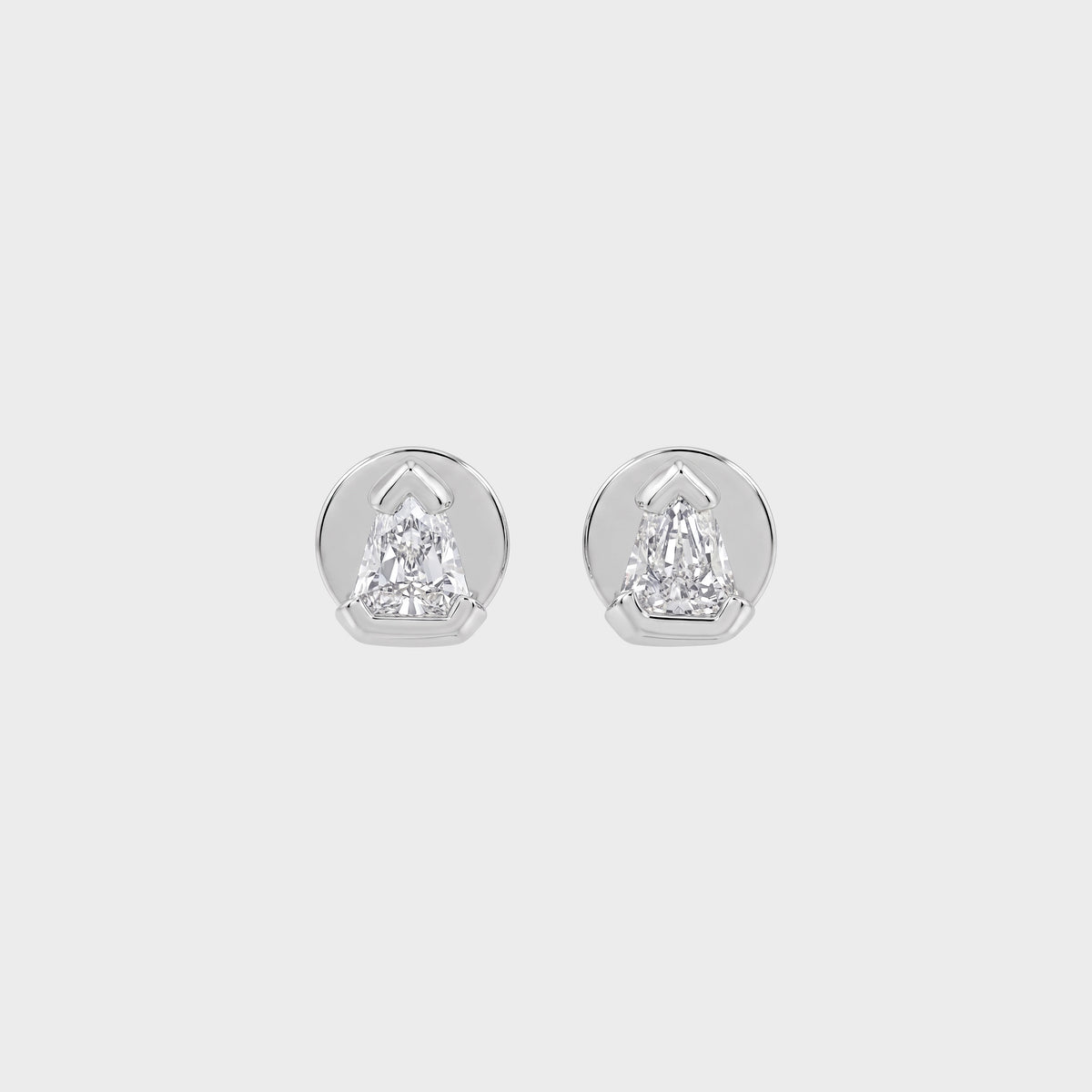 Arrow Cut Lab Diamond Stud Earrings
