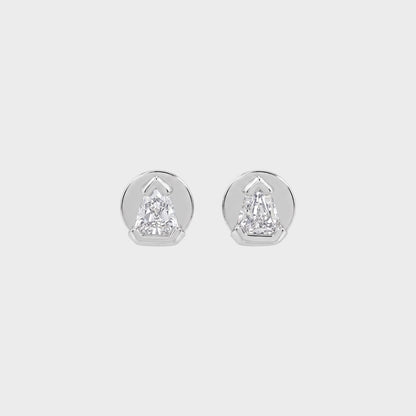 Arrow Cut Lab Diamond Stud Earrings