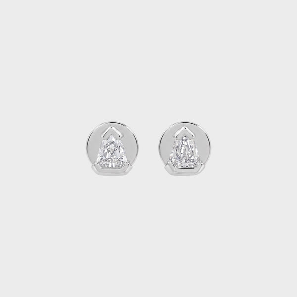 Arrow Cut Lab Diamond Stud Earrings