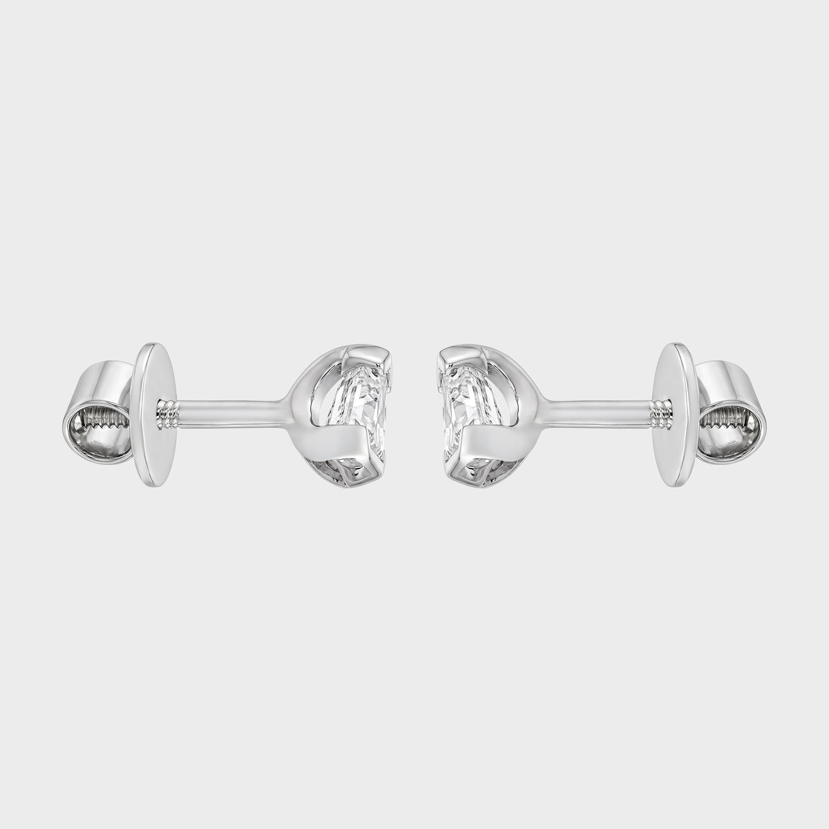 Arrow Cut Lab Diamond Stud Earrings