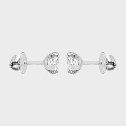 Arrow Cut Lab Diamond Stud Earrings