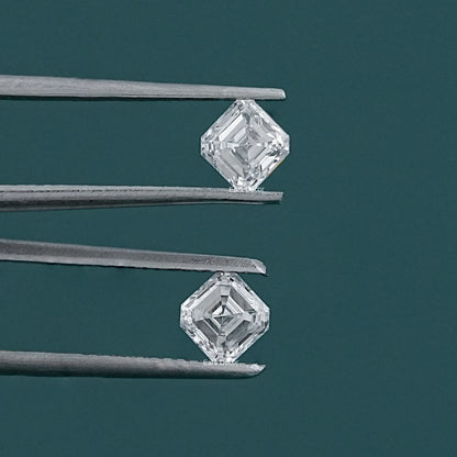 Asscher Cut Lab Grown Diamond Matching Pair