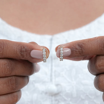 Five Stone Round Lab Diamond Hoop Earring