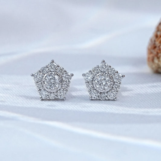Natural Round Diamond Stud Earrings