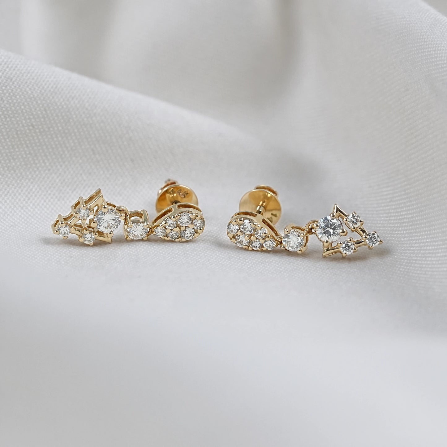 Natural Round Cluster Drop & Dangle Earrings