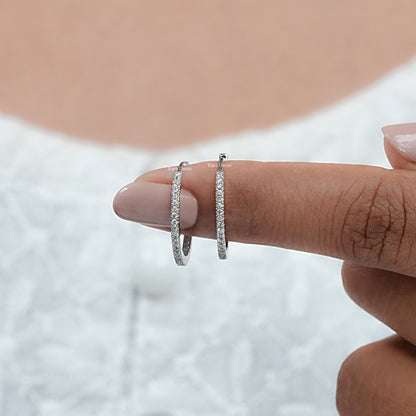 In-Out Round Lab Diamond Hoop Earrings