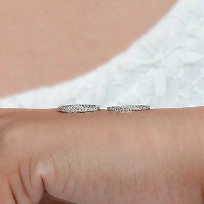 Round Lab Diamond In Out Stud Earrings