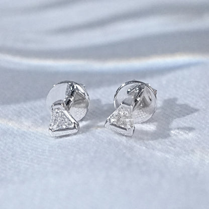 Calf'S Head Cut Lab Diamond Solitaire Earrings