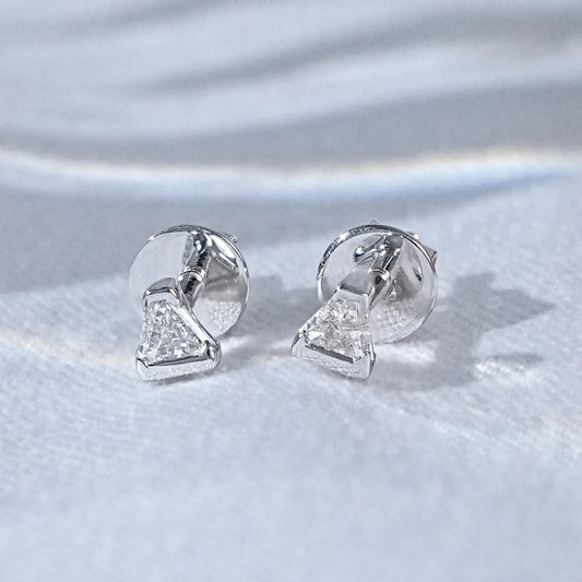 Calf'S Head Cut Lab Diamond Solitaire Earrings