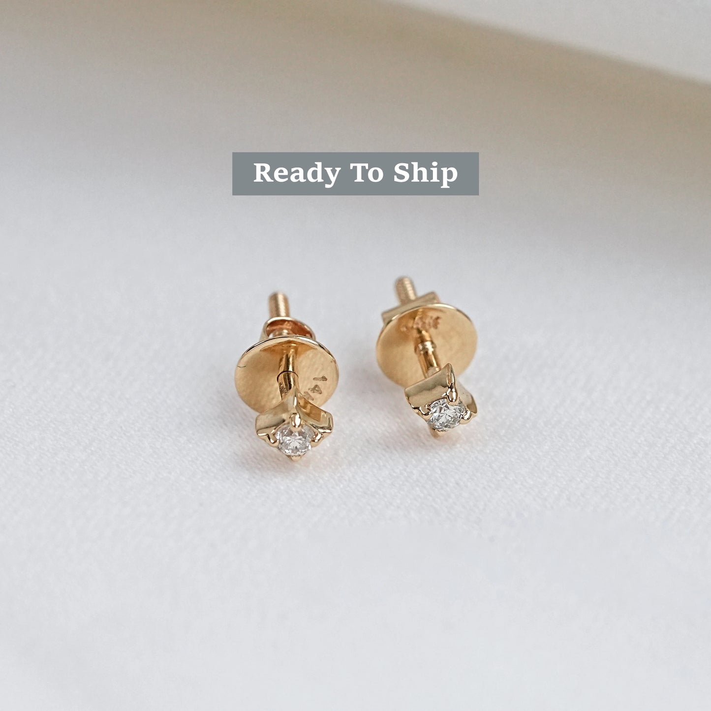 2.10 MM Round Cut Lab Diamond Solitaire Stud Earrings