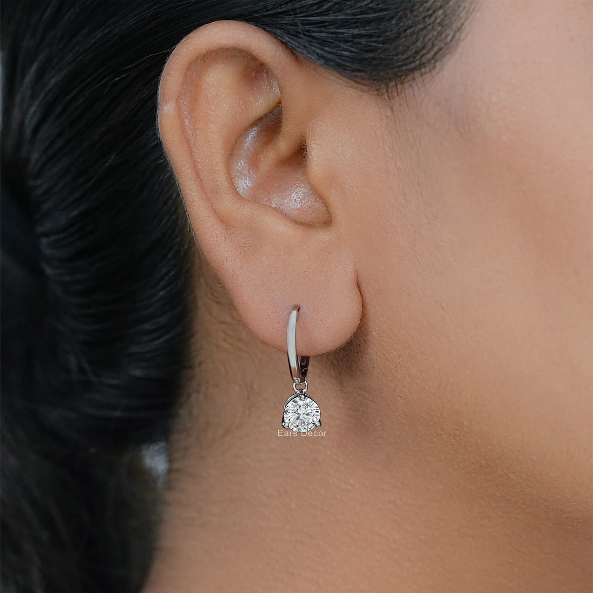 Brilliant Cut Lab Diamond Dangle Earrings