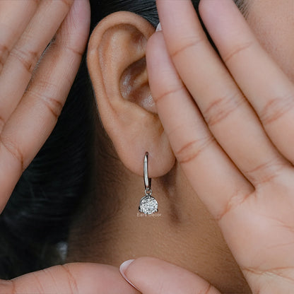 Brilliant Cut Lab Diamond Dangle Earrings