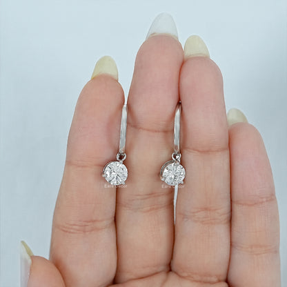 Brilliant Cut Lab Diamond Dangle Earrings