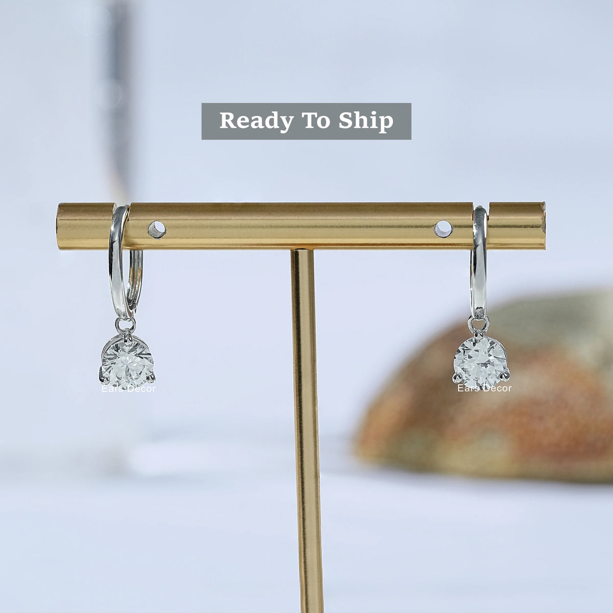Brilliant Cut Lab Diamond Dangle Earrings