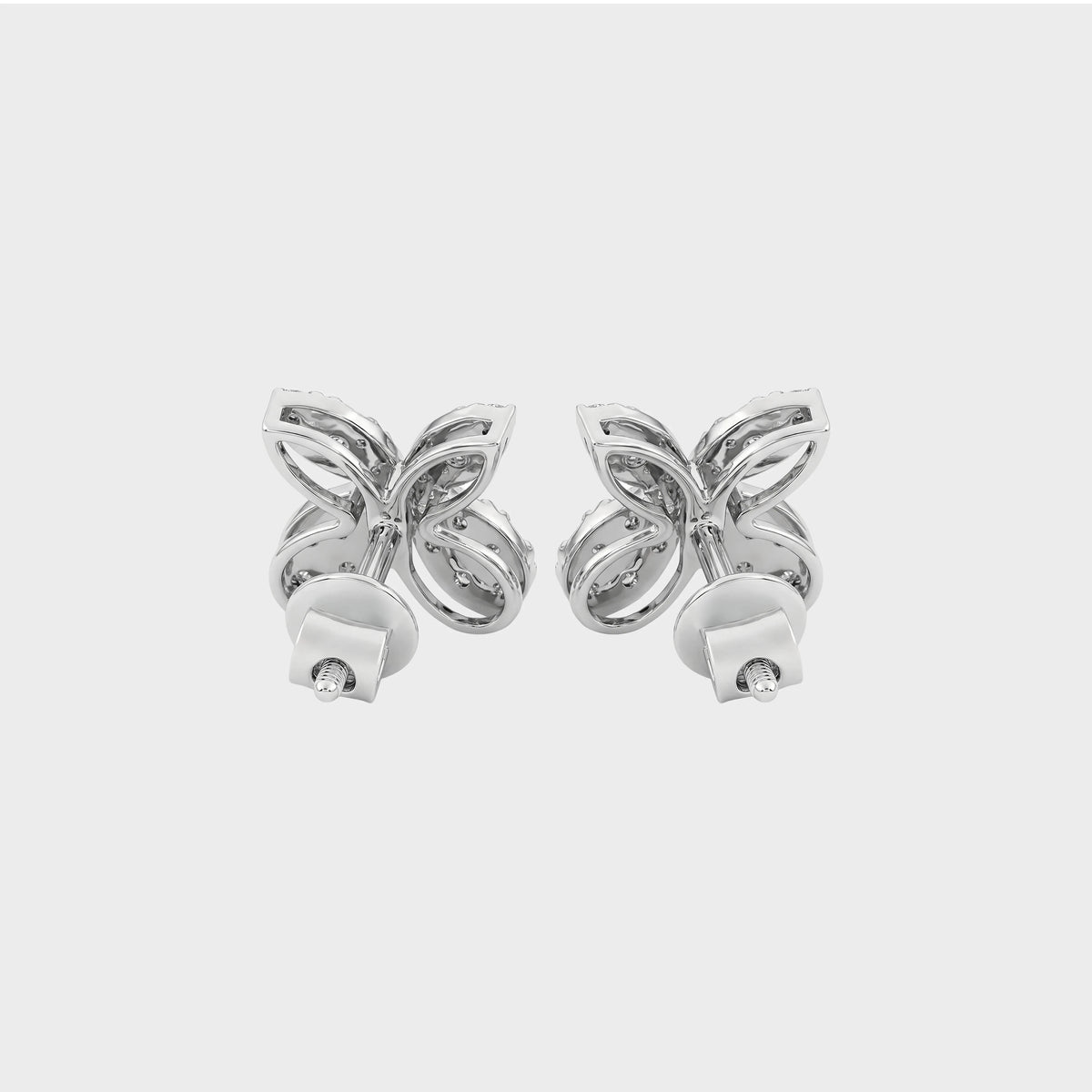 Pave Set Butterfly Lab Diamond Earrings