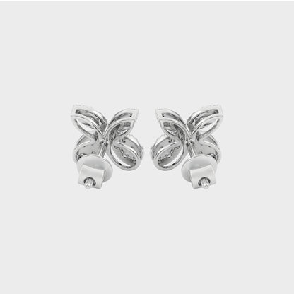 Pave Set Butterfly Lab Diamond Earrings