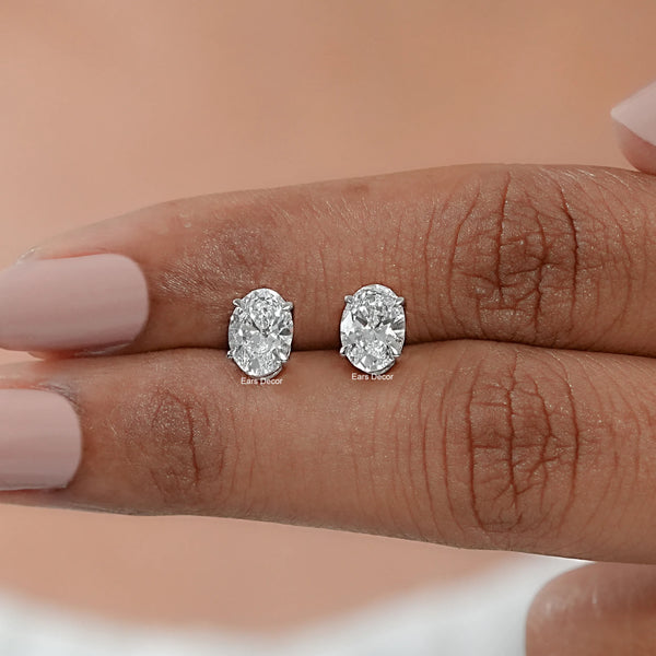 Oval Cut Lab Grown Diamond Studs