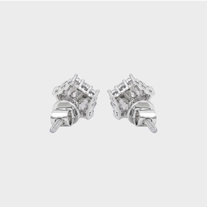 Round Cut Lab Diamond Minimalist Stud Earrings