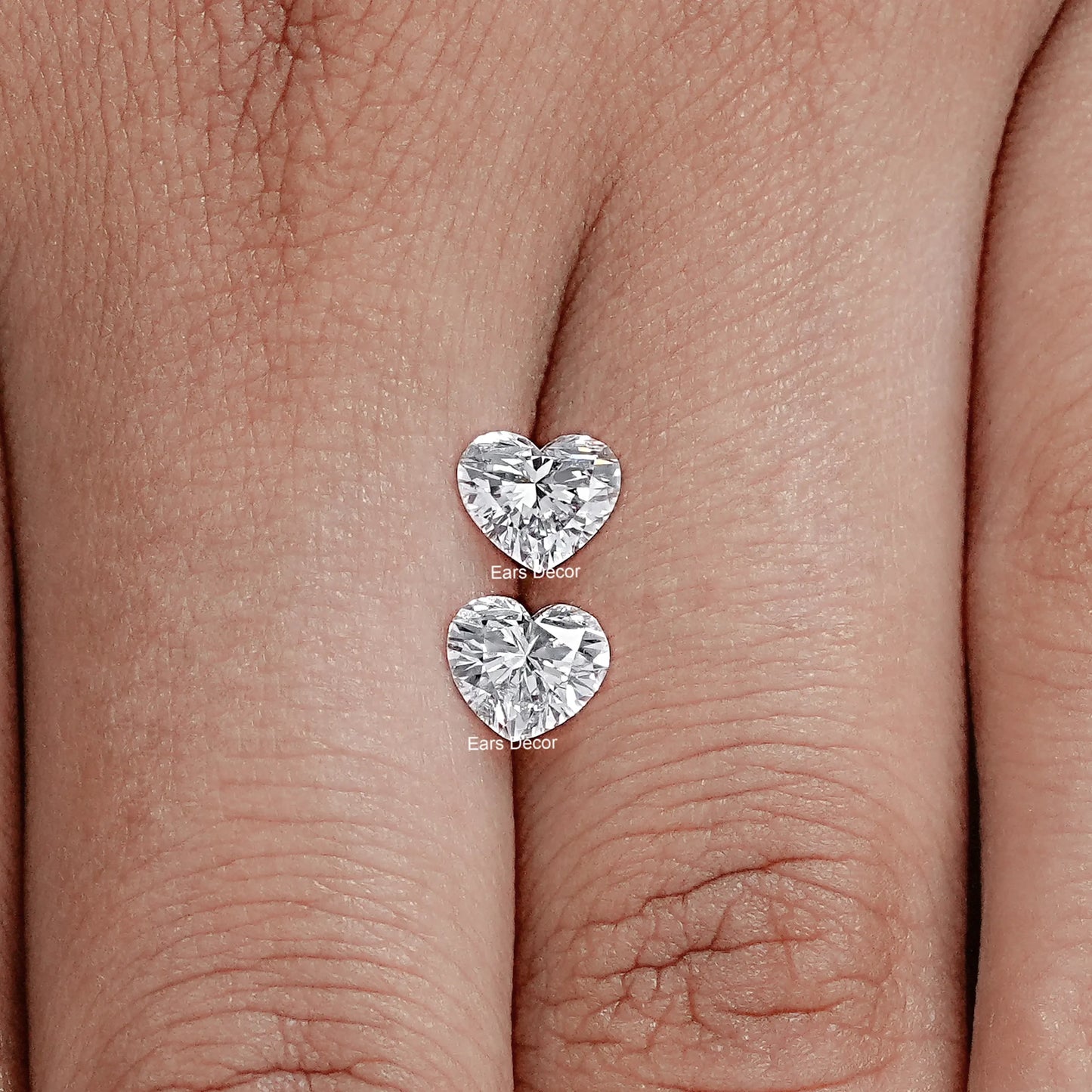 Heart Cut Lab Diamond Matching Pair