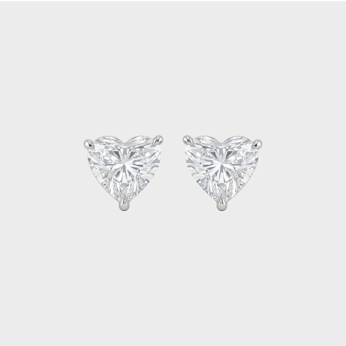 Heart Shape Natural Diamond Studs