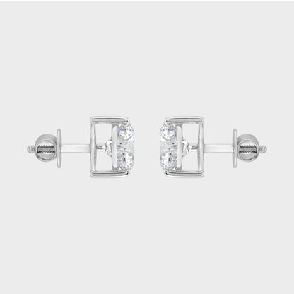 Heart Shape Natural Diamond Studs