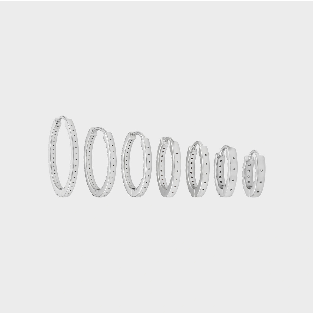 Round Lab Diamond In-Out Hoop Earrings