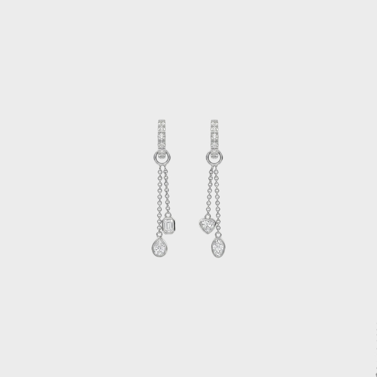 Demo 2 Piercing Chain Dangle Earrings - Demo Not Selling (Copy) (Copy)