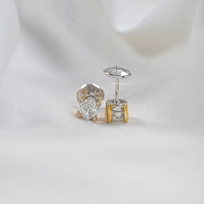 Asscher Cut Lab Diamond Stud Earrings