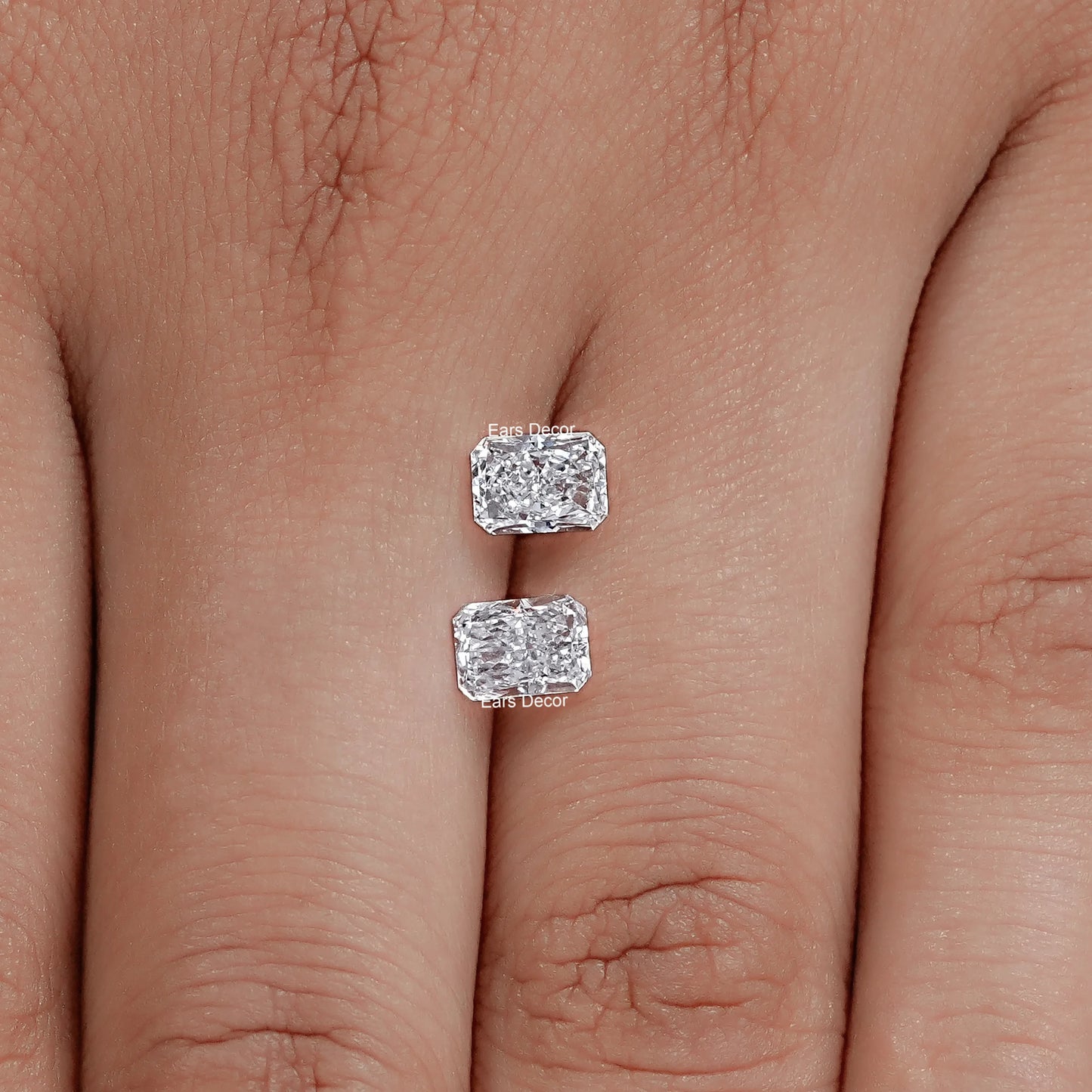 Matching Pair Radiant Cut Lab Loose Diamond