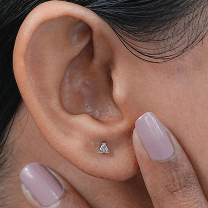Calf'S Head Cut Lab Diamond Solitaire Earrings