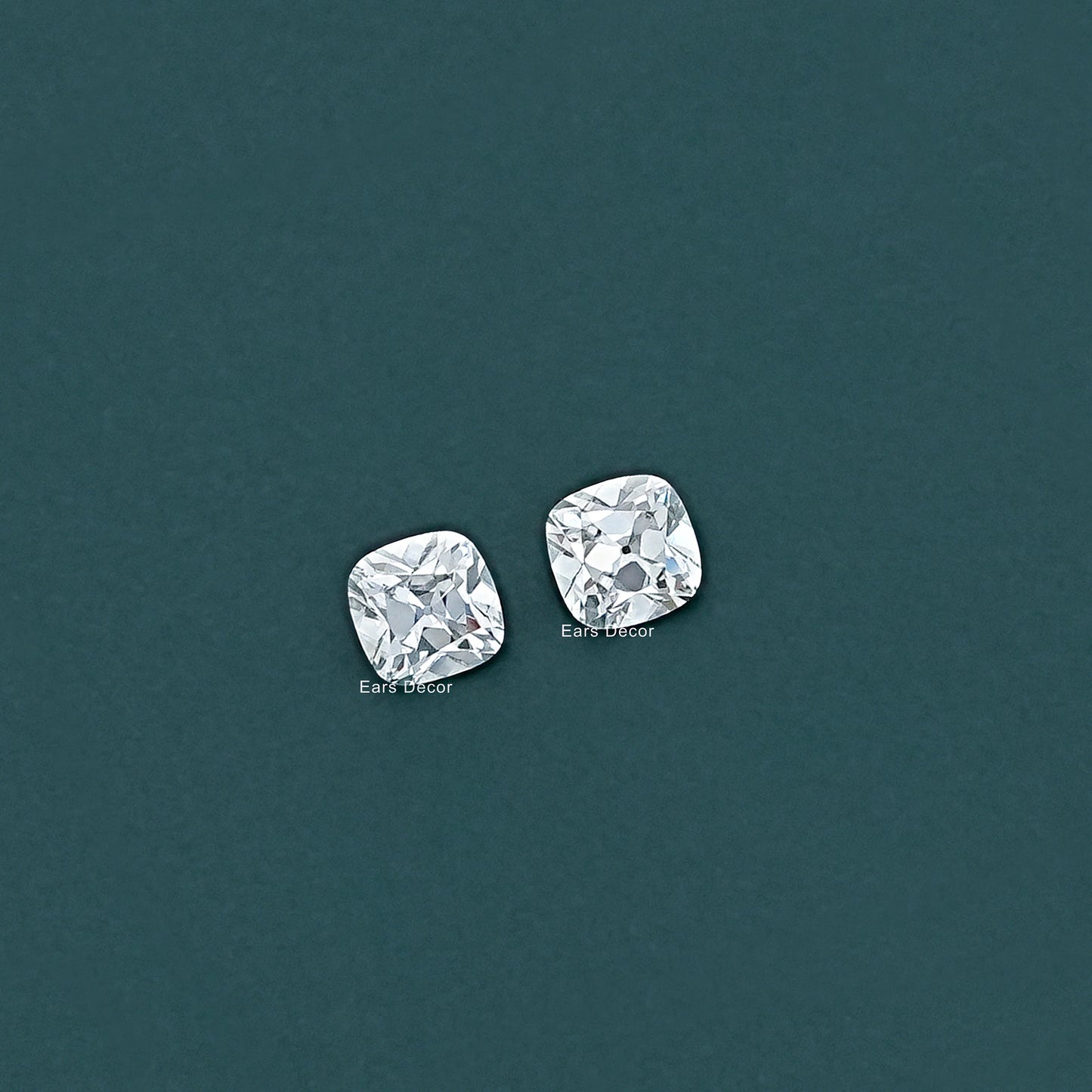 Old Mine Cushion Cut Lab Grown Diamond Pair