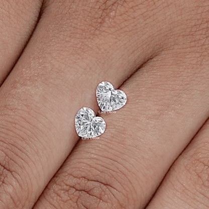 Heart Cut Lab Diamond Matching Pair