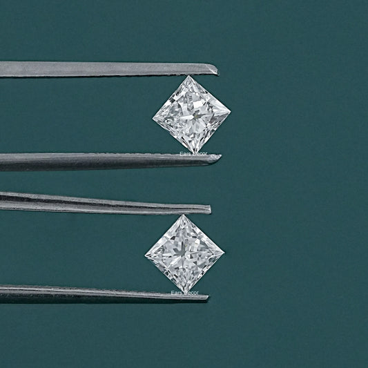 Princess Cut Lab Grown Diamond Pair