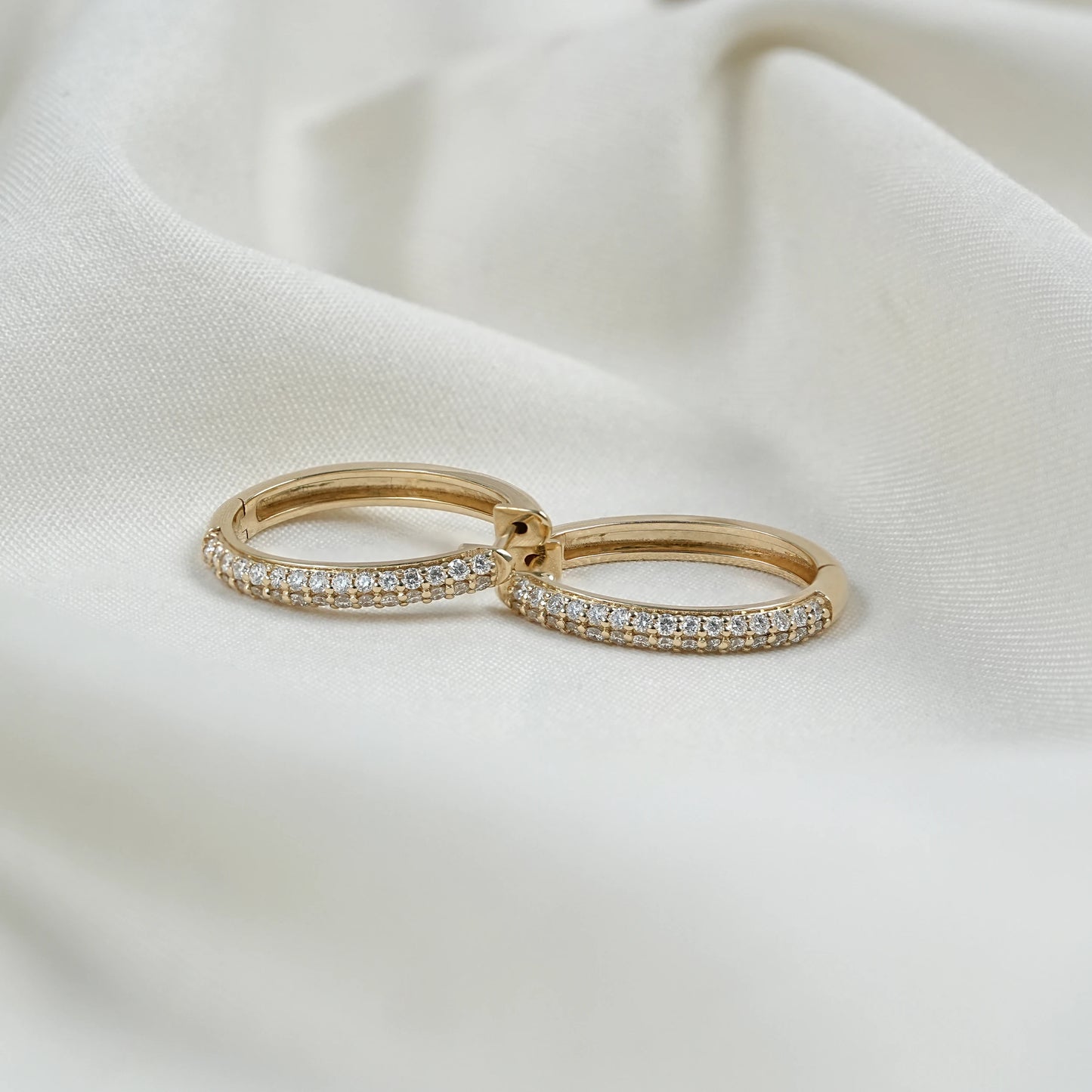Brilliant Round Natural Diamond Hoop Earrings