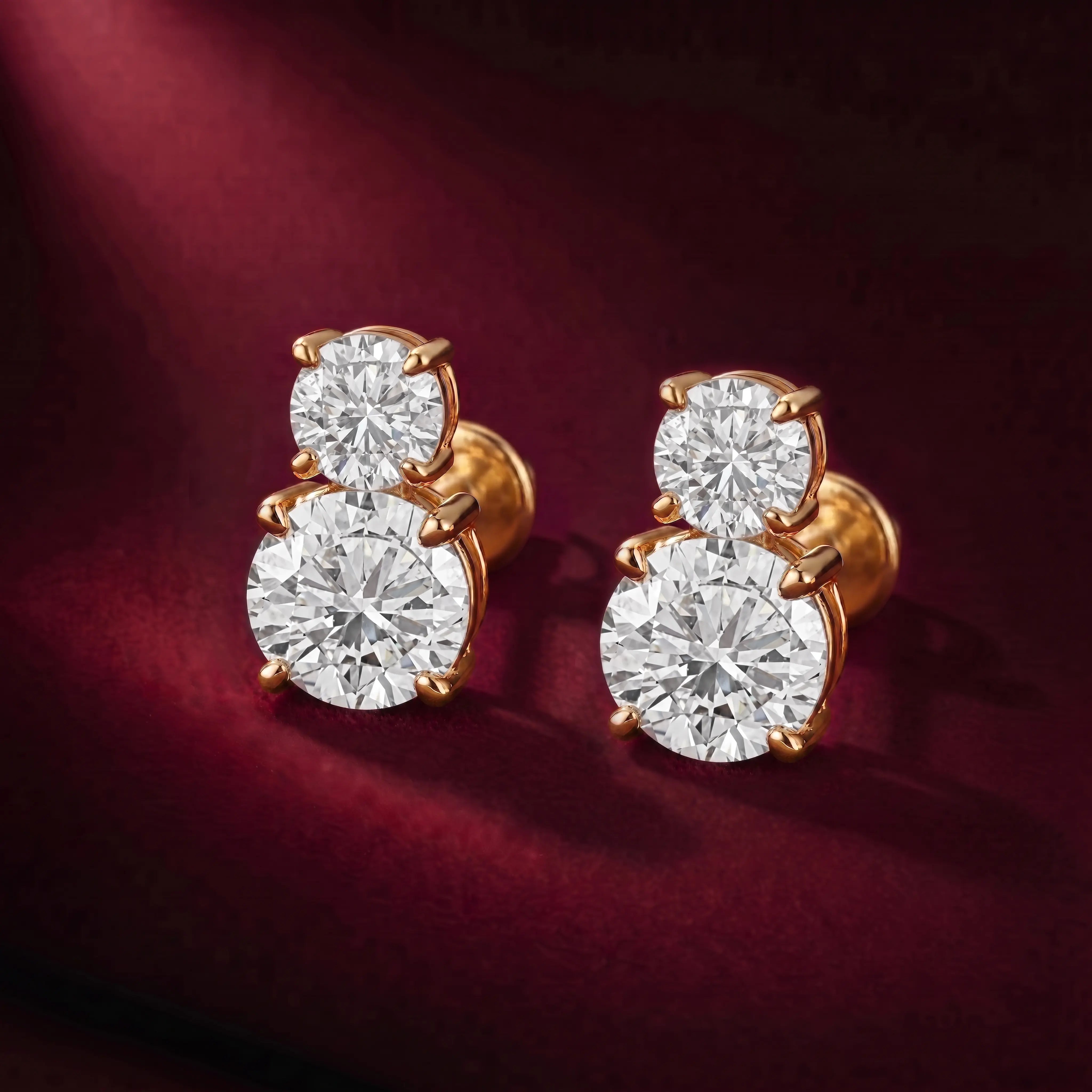 LAB DIAMOND STUDS image