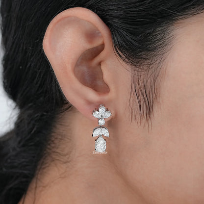 Marquise & Pear Lab Diamond Drop Earrings