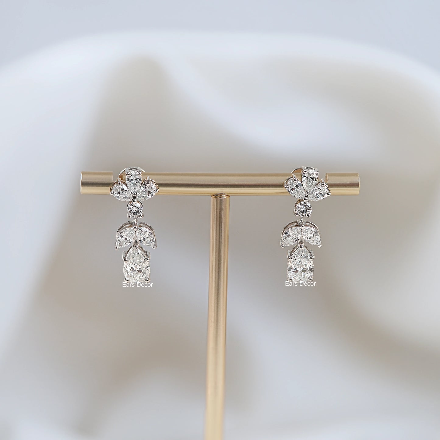 Marquise & Pear Lab Diamond Drop Earrings