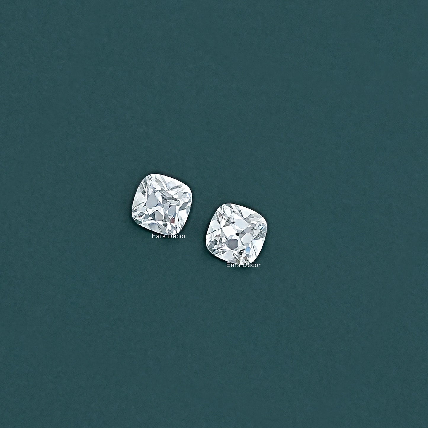 Old Mine Cushion Cut Lab Grown Diamond Pair